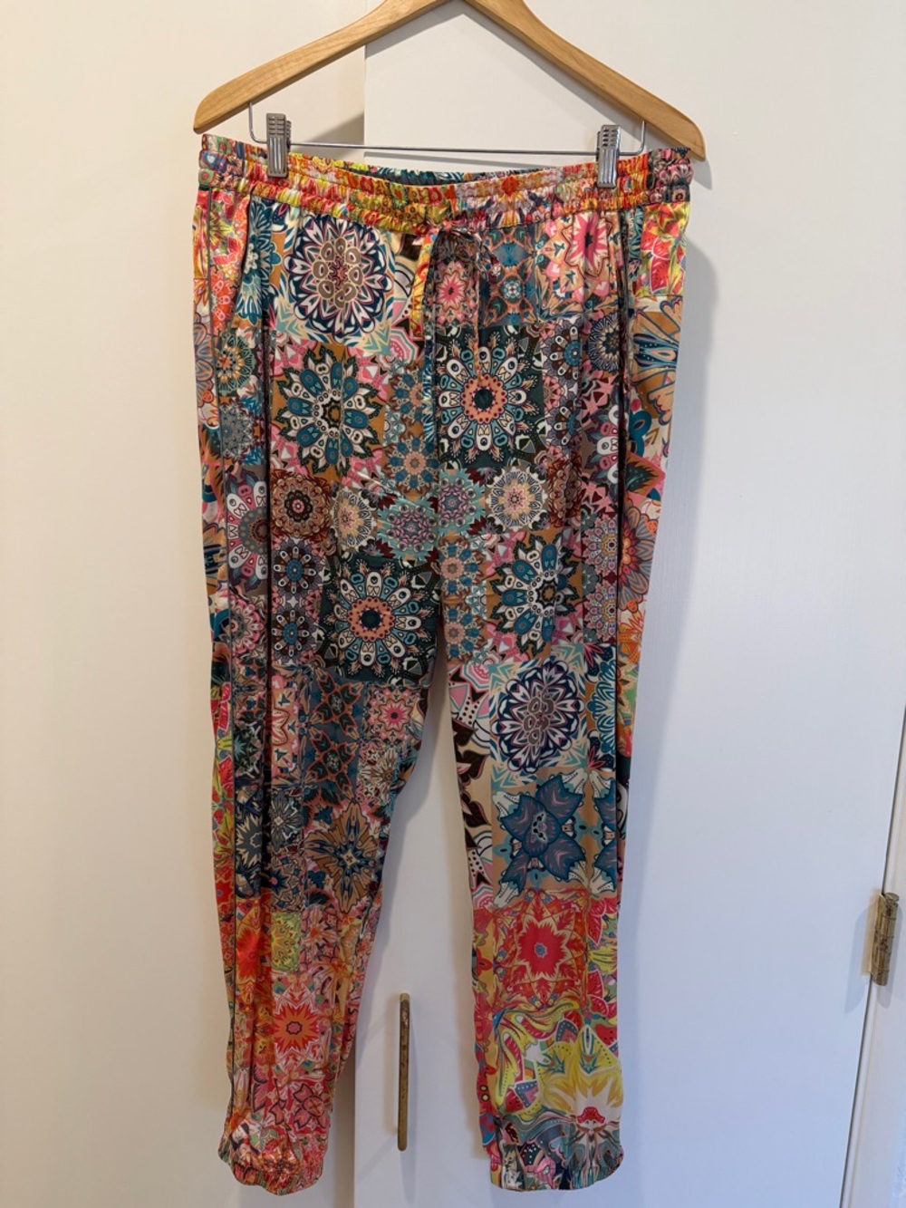 Johnny Was Kaleida Elsie Silk Jogger SIZE L